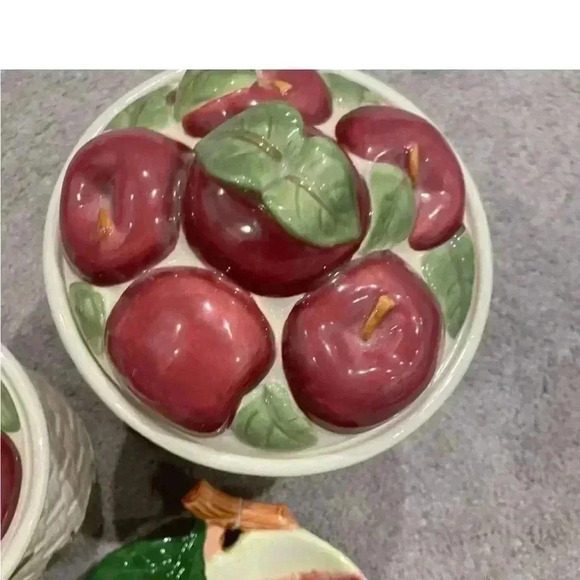 Apple kitchen set cookie jar - Picture 4 of 6